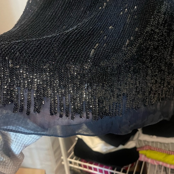 Basix Black Label. D5448A. V NECK SEQUIN MINI DRESS - Picture 6 of 8